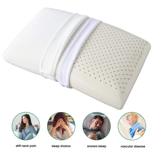 LISM TOP Quality Natural Latex Adults Bedding Vertebrae Massage Pillow Health Neck Bonded Head Care Memory Pillow