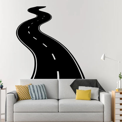 Creative Road And Motorcycle Art Vinyl Wall Stickers For Living Room Bedroom Kids Room Home Decoration Sticker Mural WallPaper