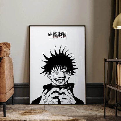 Japanese Abstract Jujutsu Kaisen Posters Anime Wall Art Kinji Hakari Pictures Satoru Gojo Manga Canvas Painting Home Room Decor