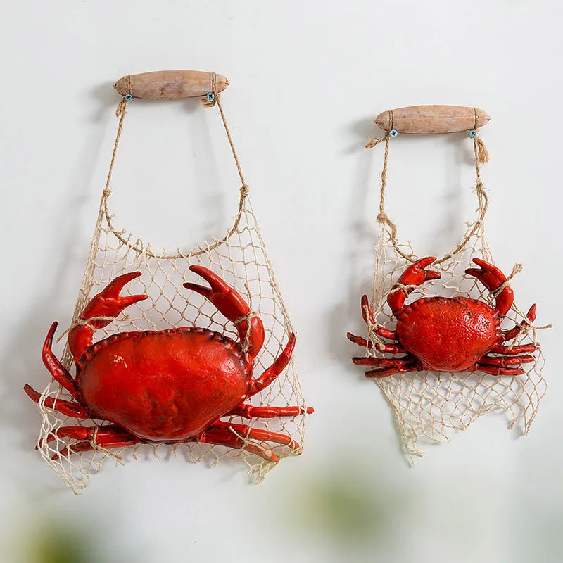 Mediterranean Style Seafood Model Decor Simulation Lobster Crab Ornaments Restaurant Hanging pendant Decoration Home Accessories