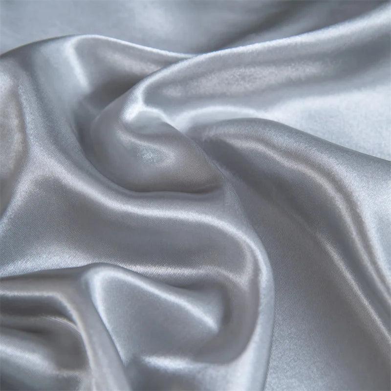 Luxury Flat Sheet Solid Color Satin Bed Sheet Soft Comfortable Bedsheet High-End Bedclothes Sheet - Heavenly Home Linens