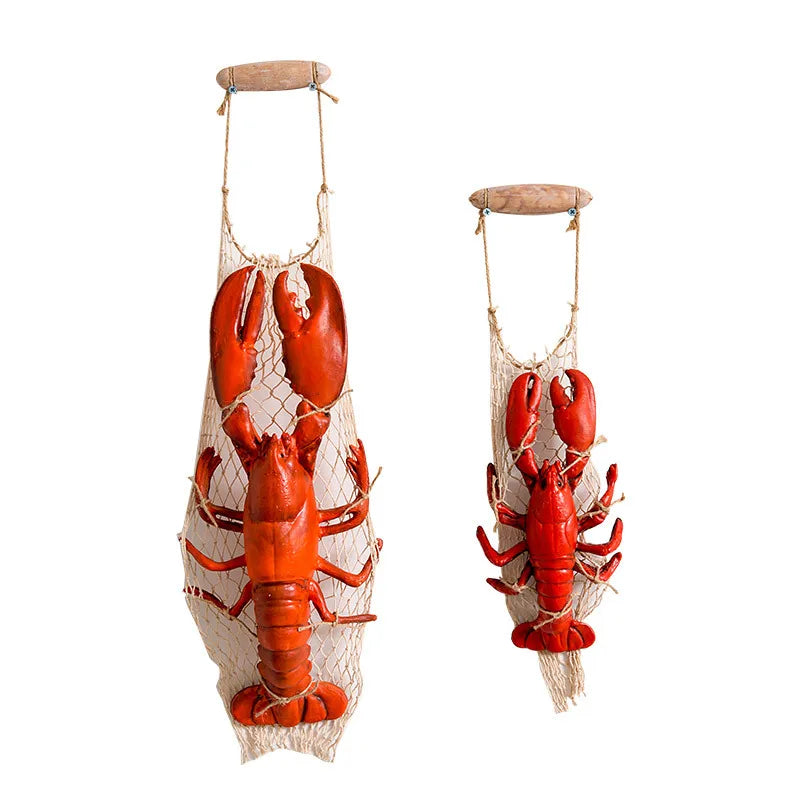 Mediterranean Style Seafood Model Decor Simulation Lobster Crab Ornaments Restaurant Hanging pendant Decoration Home Accessories