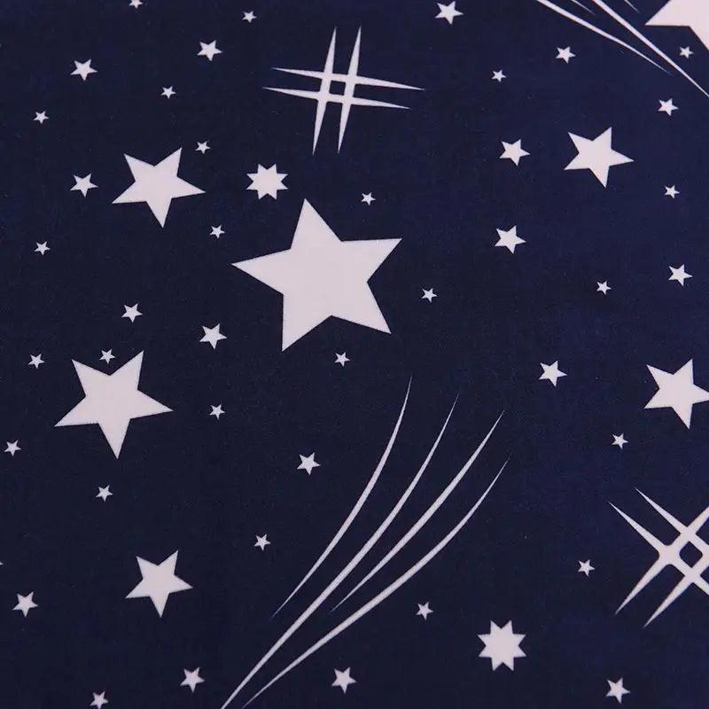 WOSTAR Elastic fitted sheet mattress protector cover romance star night print luxury double bed couple bedsheet king size 180cm - Heavenly Home Linens