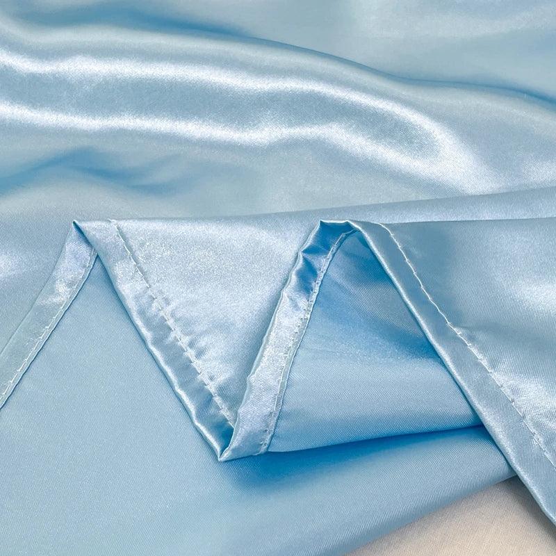 High End Rayon Queen Size Bed Sheet Set Luxury Solid Satin Silky Bedsheet Set High Quality Single Double Sheets and Pillowcase - Heavenly Home Linens