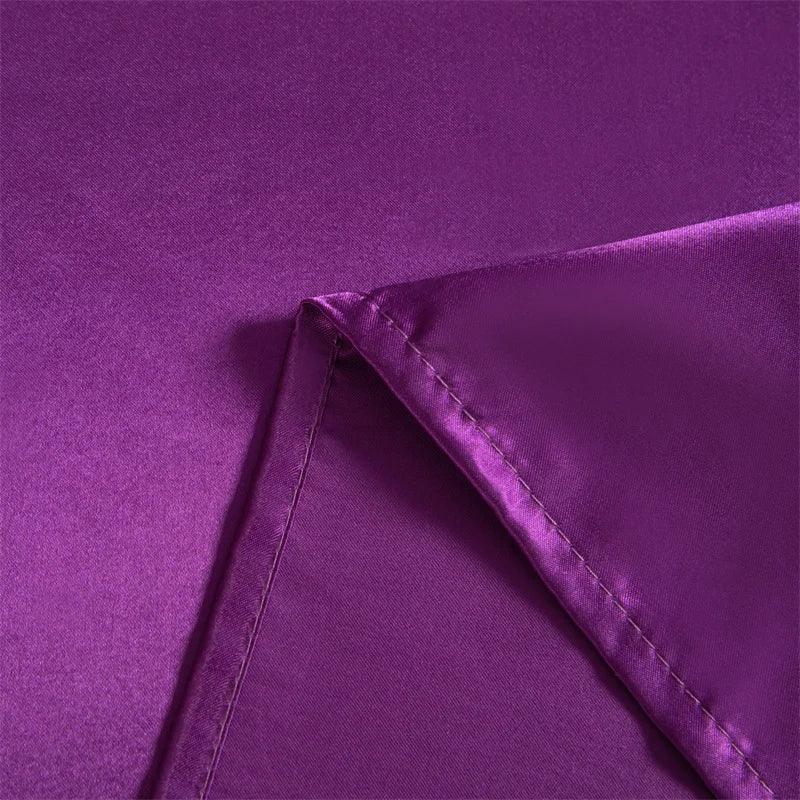 Luxury Flat Sheet Solid Color Satin Bed Sheet Soft Comfortable Bedsheet High-End Bedclothes Sheet - Heavenly Home Linens